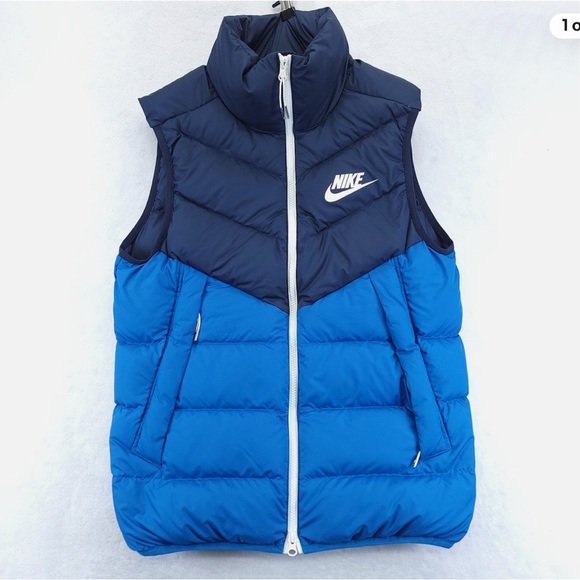 Nike Blue Puffer Vest - Picture 1 of 6
